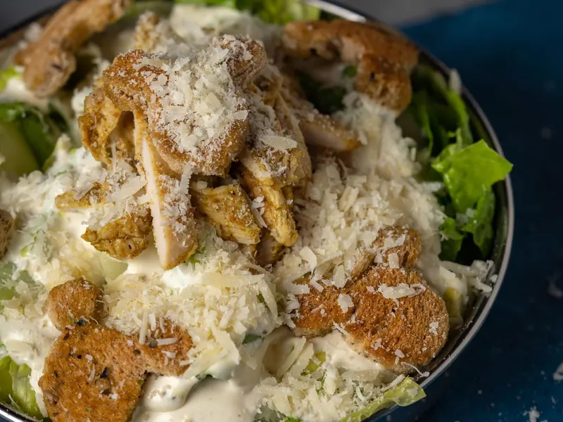 Grilled chicken salad bowl photo